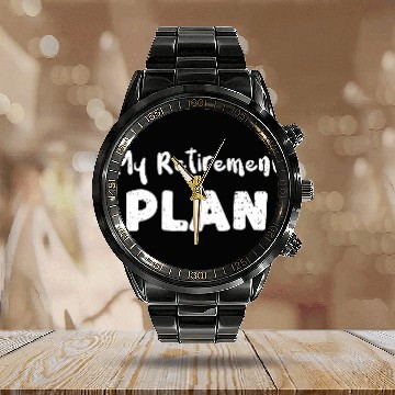 Discover My Retirement Plan - Guitar Calendar Steel Band Watch