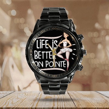 Discover Ballet Ballerina Dance Dancer Dancing Ballet Gift Calendar Steel Band Watch
