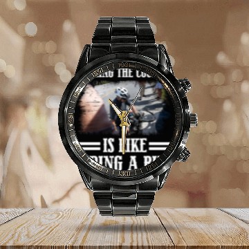 Discover Running The Country Is Like Riding A Bike Calendar Steel Band Watch