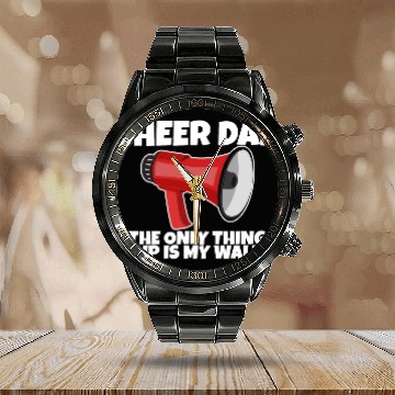 Discover Cheer Dad, The Only Thing I Flip Is My Wallet 5 Calendar Steel Band Watch