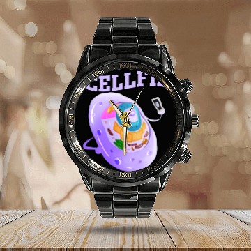 Discover Microbiology Virus Gene Biology Teacher - Cellfie Calendar Steel Band Watch