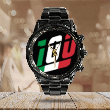 Discover 100 Italian National Flag Team Calendar Steel Band Watch