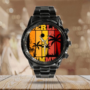 Discover Berlin summer Calendar Steel Band Watch