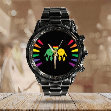 Discover Love Pride, lgbt community Calendar Steel Band Watch