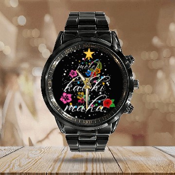 Discover Mele Kalikimaka Hawaiian Hawaii Christmas Natives Calendar Steel Band Watch