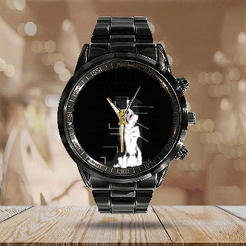 Discover Funny Anatomy Border Collie Dog Lover Calendar Steel Band Watch