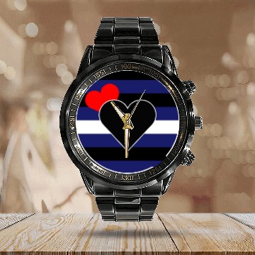 Discover speech bubble - leather fetish gay pride LGBTIQ Calendar Steel Band Watch