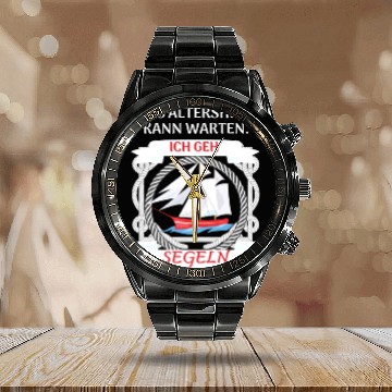 Discover Sailing Sailor Boat Sailing Boat Men's Retirement Calendar Steel Band Watch