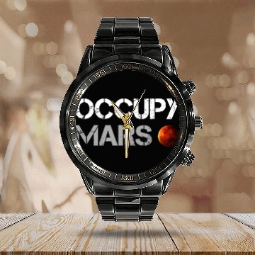 Discover OCCUPY MARS Calendar Steel Band Watch