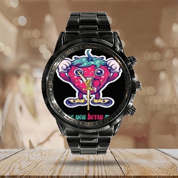 Discover I love you berry much Calendar Steel Band Watch