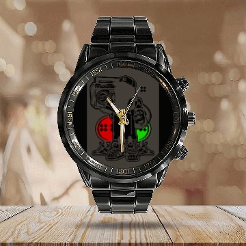 Discover Chocolate Squad Calendar Steel Band Watch