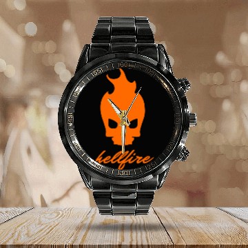 Discover Hellfire Calendar Steel Band Watch