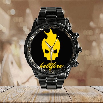 Discover Hellfire Calendar Steel Band Watch