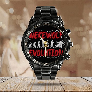 Discover Werewolf Night Animal Game Calendar Steel Band Watch
