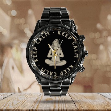 Discover keep calm Calendar Steel Band Watch