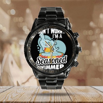 Discover Swimming lifeguard swimming course outdoor pool gi Calendar Steel Band Watch