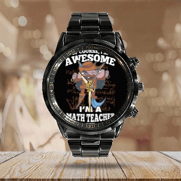 Discover Mathematics math mathematician math teacher gift Calendar Steel Band Watch