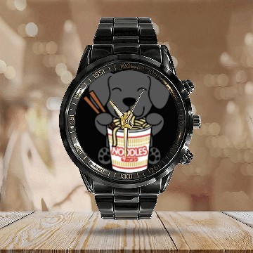 Discover Great Dane Instant Ramen Noodles Calendar Steel Band Watch
