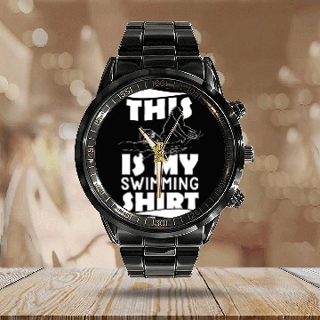 Discover Swimming lifeguard swimming course outdoor pool gi Calendar Steel Band Watch