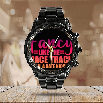 Discover Fancy Like The Race Track On A Date Night 3 Calendar Steel Band Watch