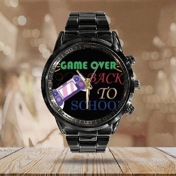 Discover Game Over Back To School Calendar Steel Band Watch