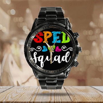 Discover Back To School Team Gift For Special Ed Teacher Calendar Steel Band Watch