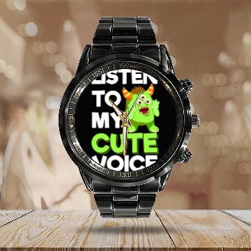 Discover Cute Baby Little Sister Calendar Steel Band Watch