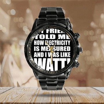 Discover Electrician Electrical Engineer Lineman Calendar Steel Band Watch