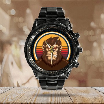 Discover Monkey Children Monkey Child Chimpanzee Calendar Steel Band Watch
