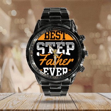 Discover Best Stepfather Ever Stepdad Step Dad Fathers Day Calendar Steel Band Watch