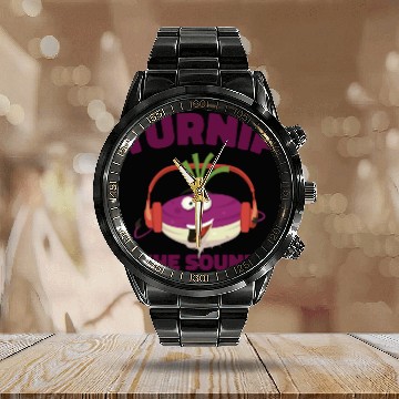Discover Music Turnip Party Music Lover Vegetable Calendar Steel Band Watch