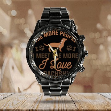 Discover I Love My Dachshund Calendar Steel Band Watch