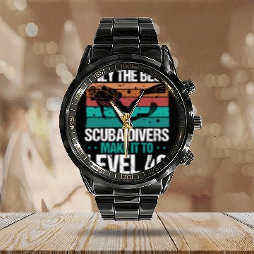 Discover 49 Scuba Diving Level 49 Year Diver Snorkeling Calendar Steel Band Watch