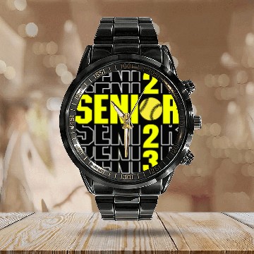 Discover Class of 2023 Softball Senior Back to School Calendar Steel Band Watch