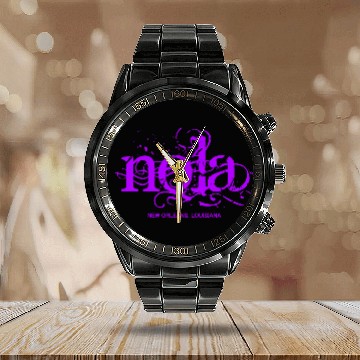 Discover NOLA New Orleans Calendar Steel Band Watch