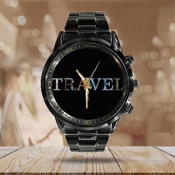 Discover in love with travel, in all seasons Calendar Steel Band Watch