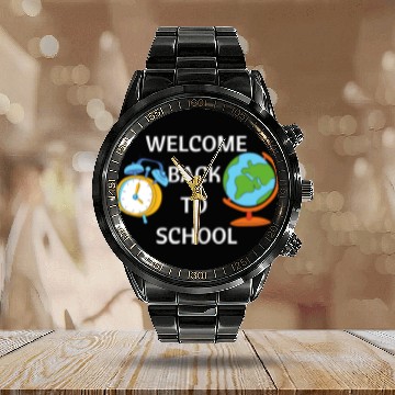 Discover Welcome Back To School Teacher Life Preschool Calendar Steel Band Watch