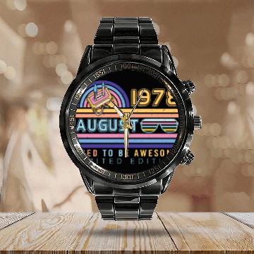 Discover Building Year 1978 In August Calendar Steel Band Watch