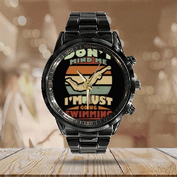 Discover Swimming lifeguard swimming course outdoor pool gi Calendar Steel Band Watch