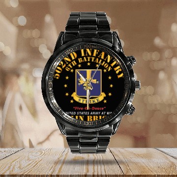 Discover Army 6th Battalion 502nd Infantry Berlin Brigade X Calendar Steel Band Watch