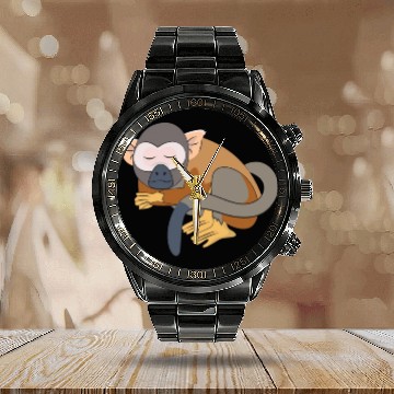 Discover Pajamas Children, Slumbering Light, Skull Monkey Calendar Steel Band Watch