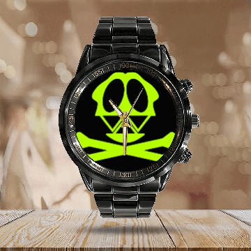 Discover Silly Crossbones Calendar Steel Band Watch