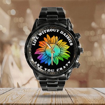 Discover Daisy Garden Gardening Gardener Calendar Steel Band Watch