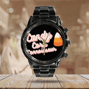 Discover Candy Corn Connoisseur Calendar Steel Band Watch