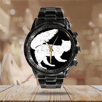 Discover Squirrel Fox Animal lover Calendar Steel Band Watch