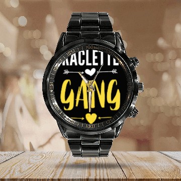 Discover Raclette GANG - Cheese Fromage Calendar Steel Band Watch