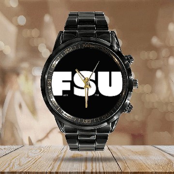 Discover FSU Fuck Shit Up (Black Outlines) Calendar Steel Band Watch