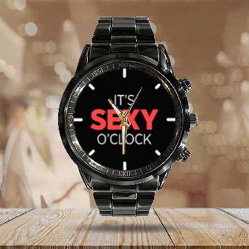 Discover It's Sexy O'Clock Intimate Adult Love Clock Calendar Steel Band Watch