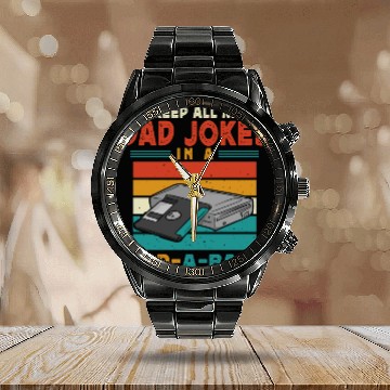 Discover Dad Joke Data Scientist Pun Computer Science Papa Calendar Steel Band Watch