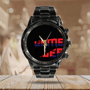 Discover Game Over Calendar Steel Band Watch